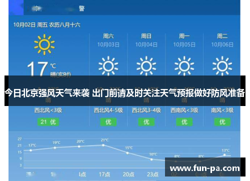 今日北京强风天气来袭 出门前请及时关注天气预报做好防风准备 今日北京强风天气来袭 出门前请及时关注天气预报做好防风准备