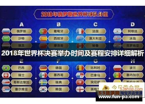 2018年世界杯决赛举办时间及赛程安排详细解析